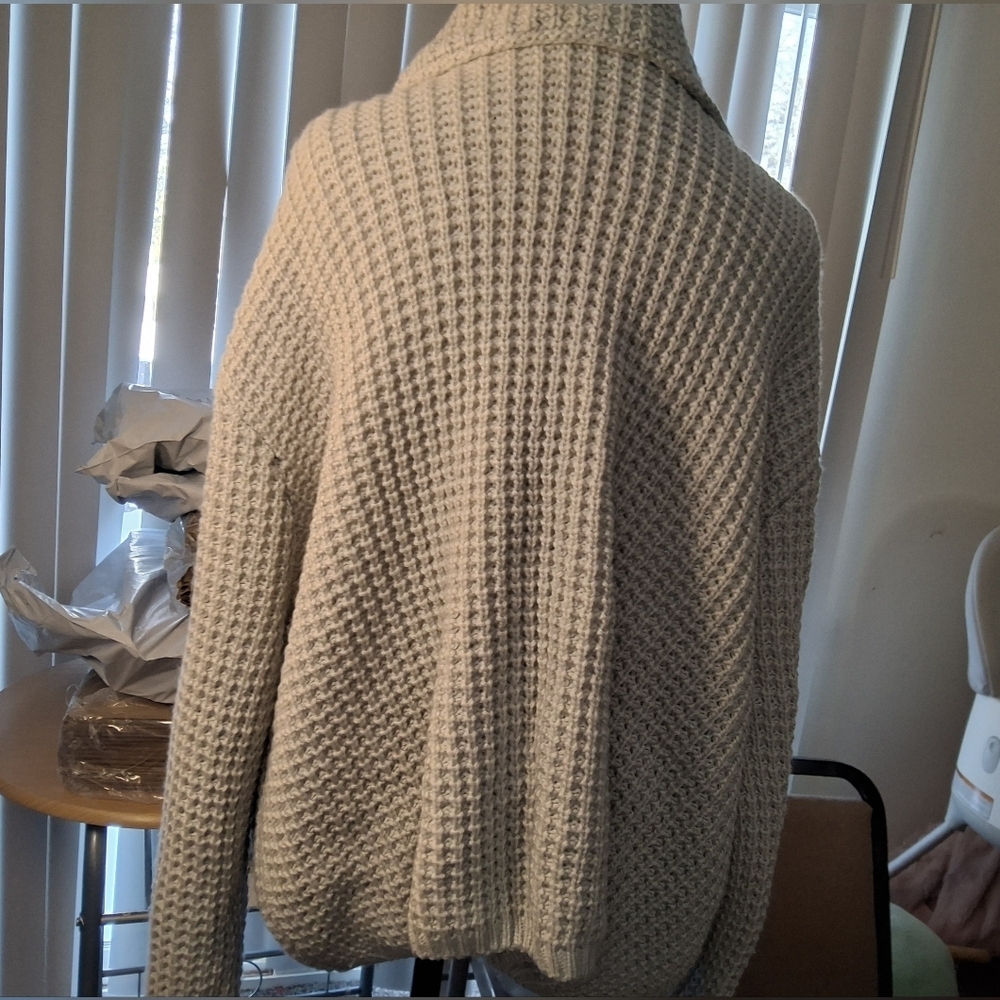 Falls Creek Taupe Cowl Neck Sweater - Picture 4 of 8